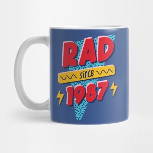 Rad Since 1987 // Retro Memphis Style 90s Nostalgia Mug